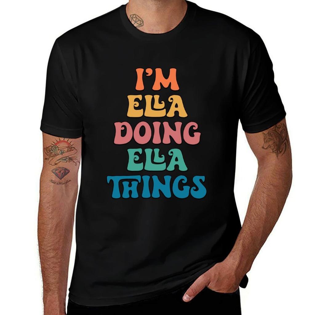 Ella Funny Retro First Name Tshirt Comfortable Work Wear Tee