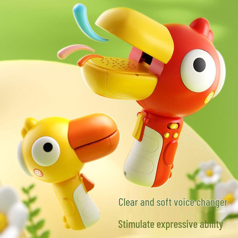 Cartoon Toucan Voice Changer: Children's Microphone & Amplifier Toy with Recording Feature