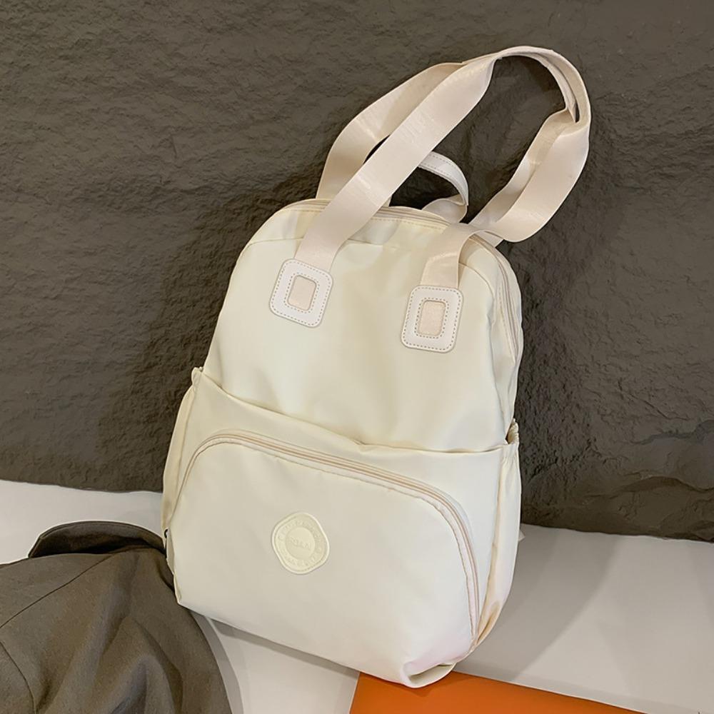 Solid Color Travel Shoulder Bag Korean Style Fitness Bag Cute Sport Nylon Backpack  Travel