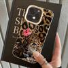 A Romantic Leopard Print Background With a Floral Design Case For iPhone 17 16 15 14 13 12 11 Pro Max Plus Air 16E XS X XR Cover