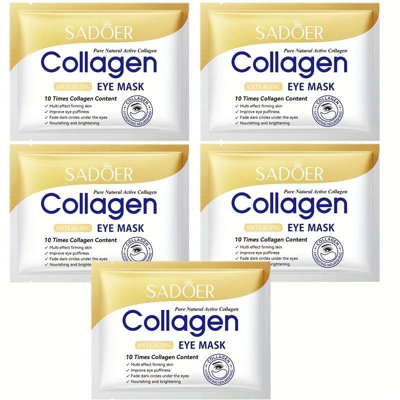 

5 шт. коллагеновая маска для глаз. Увлажняющий, Подтягивающий, Гладкий и Мягкий Светло-бежевый. Уменьшить темные круги под глазами. 5pcs/box