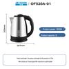 PESKOE 2L 304 Stainless Steel Electric Kettle CN plug (adapter included)