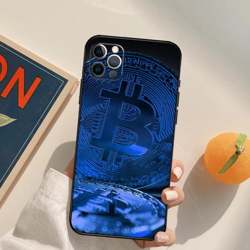 Applicable To Apple Iphone15Plus Mobile Phone Case, Bitcoin Btc Mobile Phone Case, Painted And Anti-Drop Huawei Three