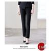 Women's Black Suit Set for Professional Reception & Hotel Work, Spring to Winter Attire.