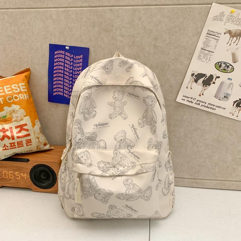 Student Schoolbag New High-value Ins Japanese Love Bear Backpack Casual Cute Pendant Backpack