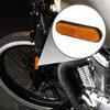 Partuto Set mit 2 3,98"x1,18" Universalreflektoren - Ovale orangefarbene Kunststoff-Motorradreflektoren, verbessern Straßenverkehrssichtbarkeit und Sicherheit