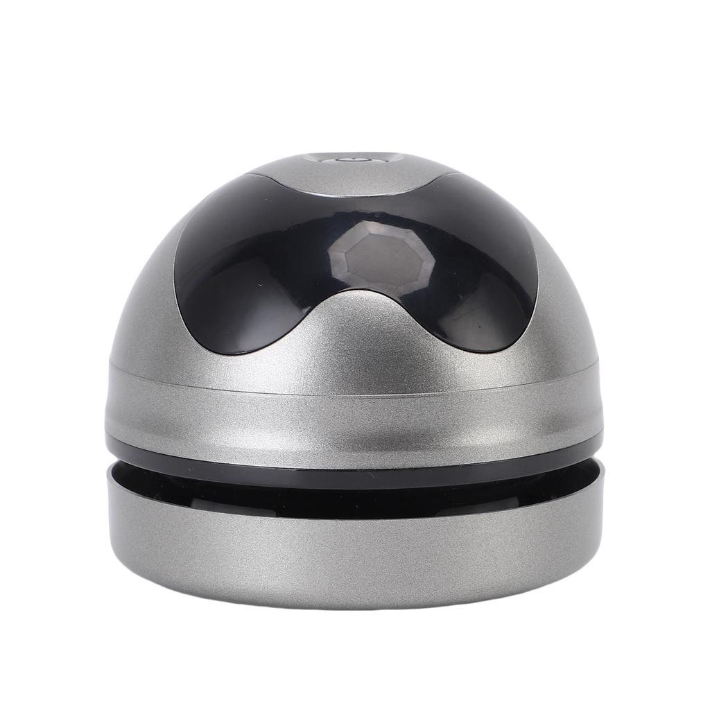 Desktop Vacuum Cleaner Grey Powerful Compact USB Rechargeable Low Noise Table Dust Crumb Sweeper for Pet Hairs Debris