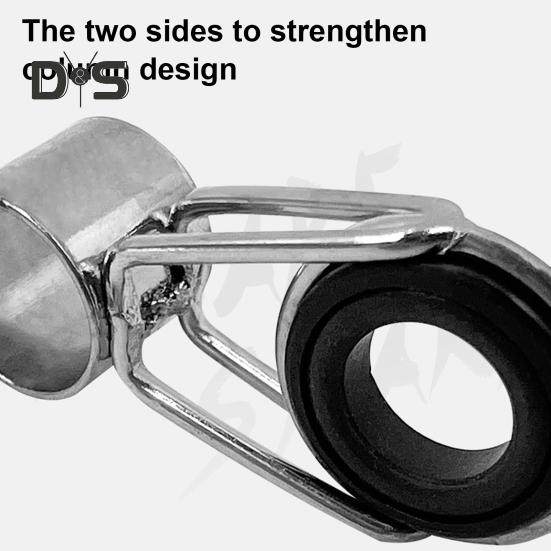 45Pcs/Box Fishing Rod Guide Ring Assorted Sizes Stainless Steel Ceramic Eyelet Replacement Freshwater Saltwater Fishing Pole Tip Repair Kit