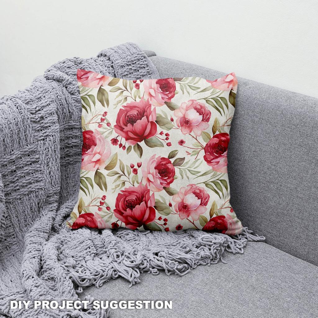 Royal Samt Stoff Polyester Zum Nähen - Motiv Blumen - Rdx2131