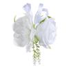 Realistic Faux Floral Arrangement Set For Bridal Vehicle Decoration In White Green Color Scheme