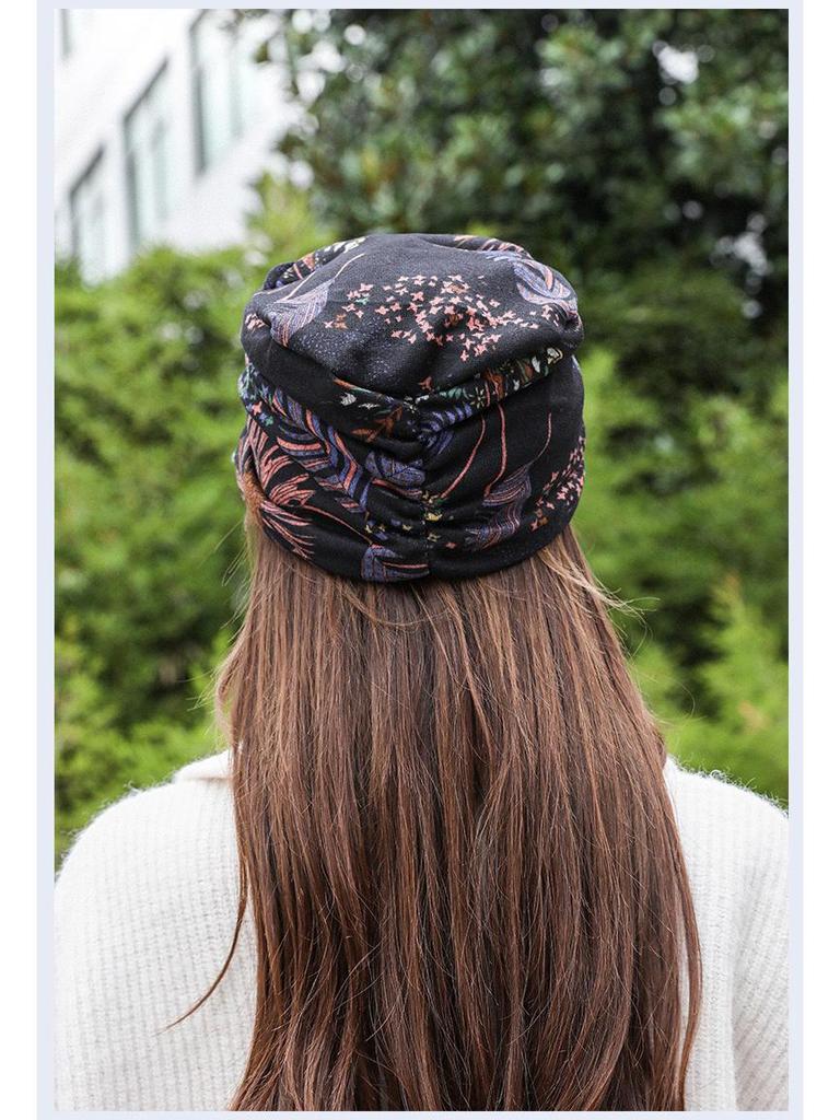 Korean Style Floral Baseball Cap – Women’s Soft Brim Ethnic Design for Autumn/Winter