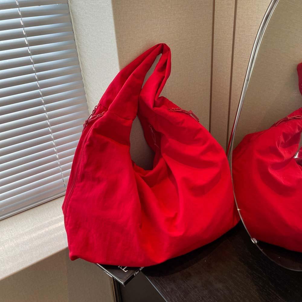 Double Zipper Design Large Capacity Tote Bag Casual Versatile Commuting Handbag Storage Pouch  Work