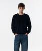 TAILDERN Leon Round Cotton Wool Sweater Black
