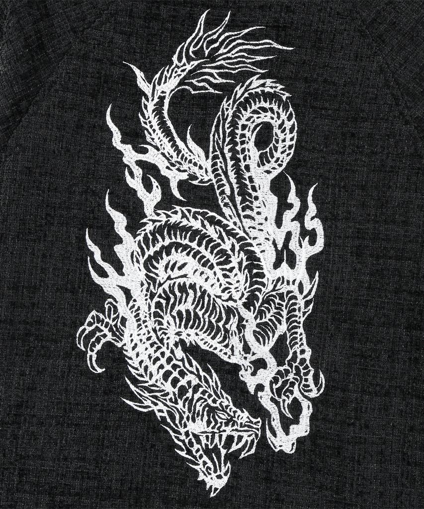 Not4Nerd Eastern Dragon Tweed Track Jacket - Black