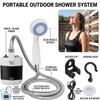 Portable Rechargeable Camping Shower Pump Kit, Outdoor Electric Shower Head for Camping Hiking Beach Swimming, Camping Essentials