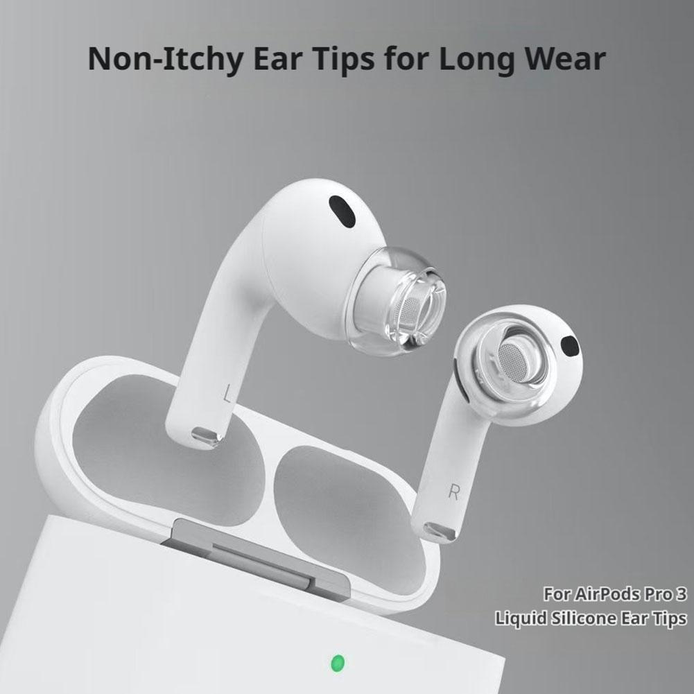 Soft Liquid Silicone In-Ear Earbud Protective Covers For Apple AirPods Pro 3 Replacement Silicone Ear Tips Anti Slip Ear Caps