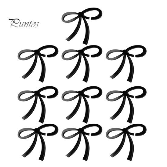 

10 шт. бантики для напитков акриловые маркеры для напитков многоразовые бантики для бокалов вина для вечеринок девичник свадьба чёрный