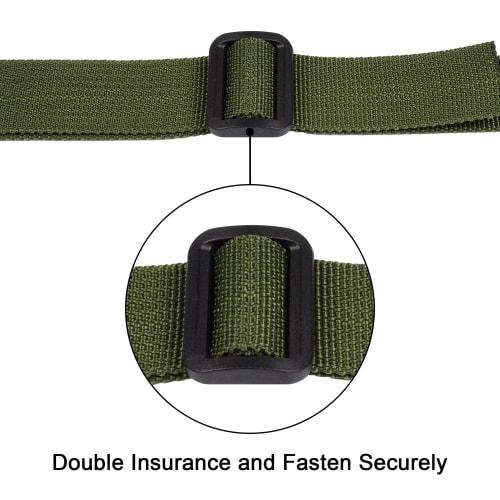 Wisdompro Suitcase Straps, 25mm Wide X 1.2m Long, One-Touch Adjustable Luggage Tie Straps, Packing Straps, Army Green, 2-Pack