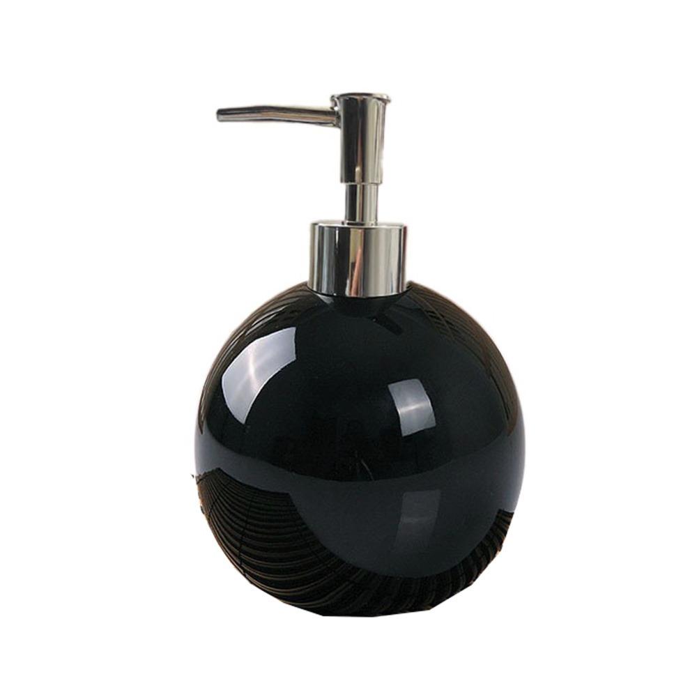

Керамический флакон для жидкого мыла с помпой, нажимной тип, портативный, для ванной, дозатор для лосьона, современный флакон для лосьона, ванная комната чёрный