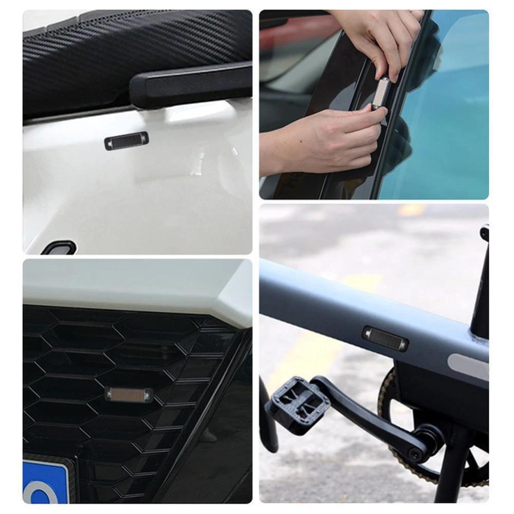Solar Powered Flashing Warning Light Anti-theft Strobe Signal Light  Prevent Rear-end Collision