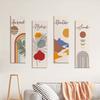 Inspirational Quotes Bohemian Abstract Hanging Sign Wall-mounting Artistic Plant Leaf Pendant Handmade Decorative Panel