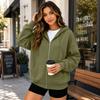 Felpa da donna casual con zip e abbinamento per coppia
