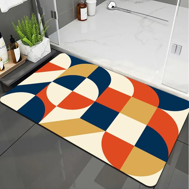 Diatom Mud Absorbent Quick-drying Bathroom Mat Indoor Welcome Mat Kitchen Area Rug Anti-slip Floor Mat Soft Pad Wear-resistant Dust-proof Pad