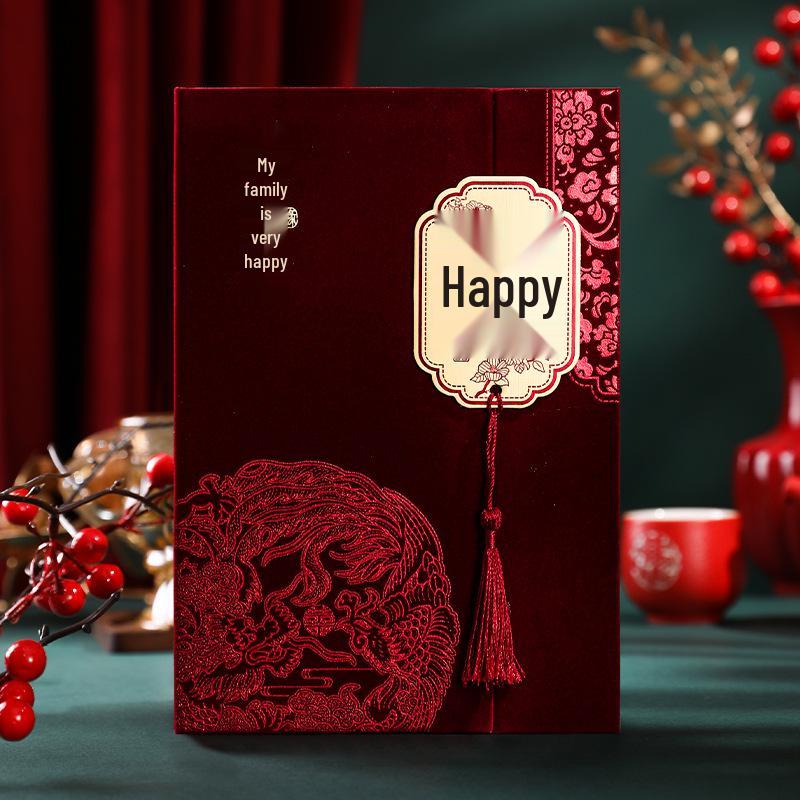 Creative Handwritten Chinese Wedding Invitation Cards for Relatives and Friends