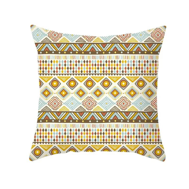 Tribal Striped Indian Totem Pillowcase Living Room Sofa Office Chair Lumbar Cushion  Cover Home Decoration