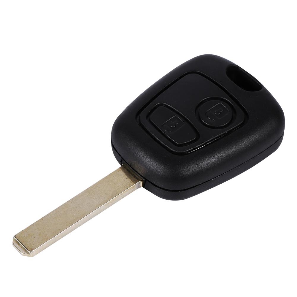 2 Buttons Uncut Blank Blade Remote Car Key Fob Shell Case For Peugeot 107 207 307 407