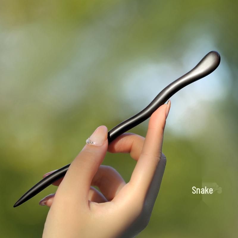 Xiangyun Hairpin: Elegant Ebony Wood Chinese Style Hair Accessory for Women