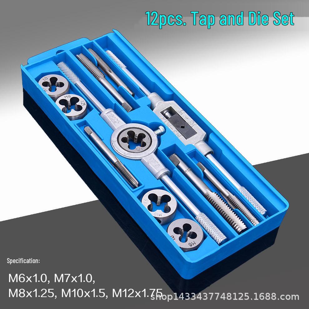 Shangjiang Metric & Imperial Taper Tap and Die Set with Wrench & Holder