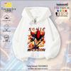 Sonic the Hedgehog Fleece-Lined Kids Hoodie - Trendy Spring/Autumn Jacket for Boys & Girls