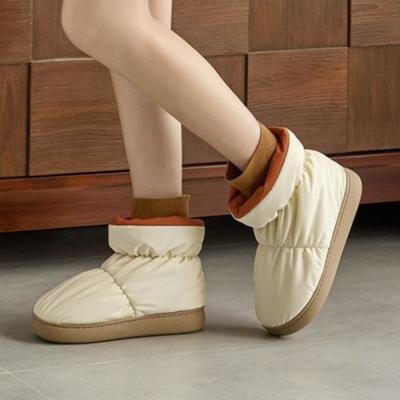 Wasserdichte, hohe und warme Plüsch-Baumwollschuhe für Damen, rutschfest, leicht, mit dicker Daunensohle, ideal für den Winter.