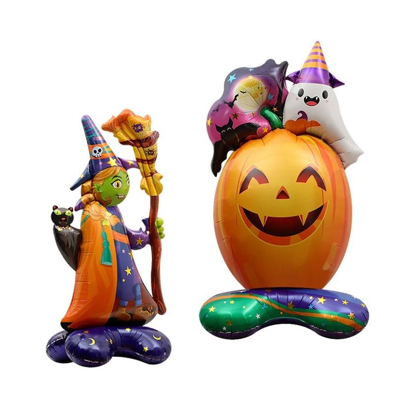 Large Inflatable Ghost Tree Pumpkin Witch Balloons Halloween Spider Bat Mummy Balloon Scary Halloween Party Decoration Kids Toy