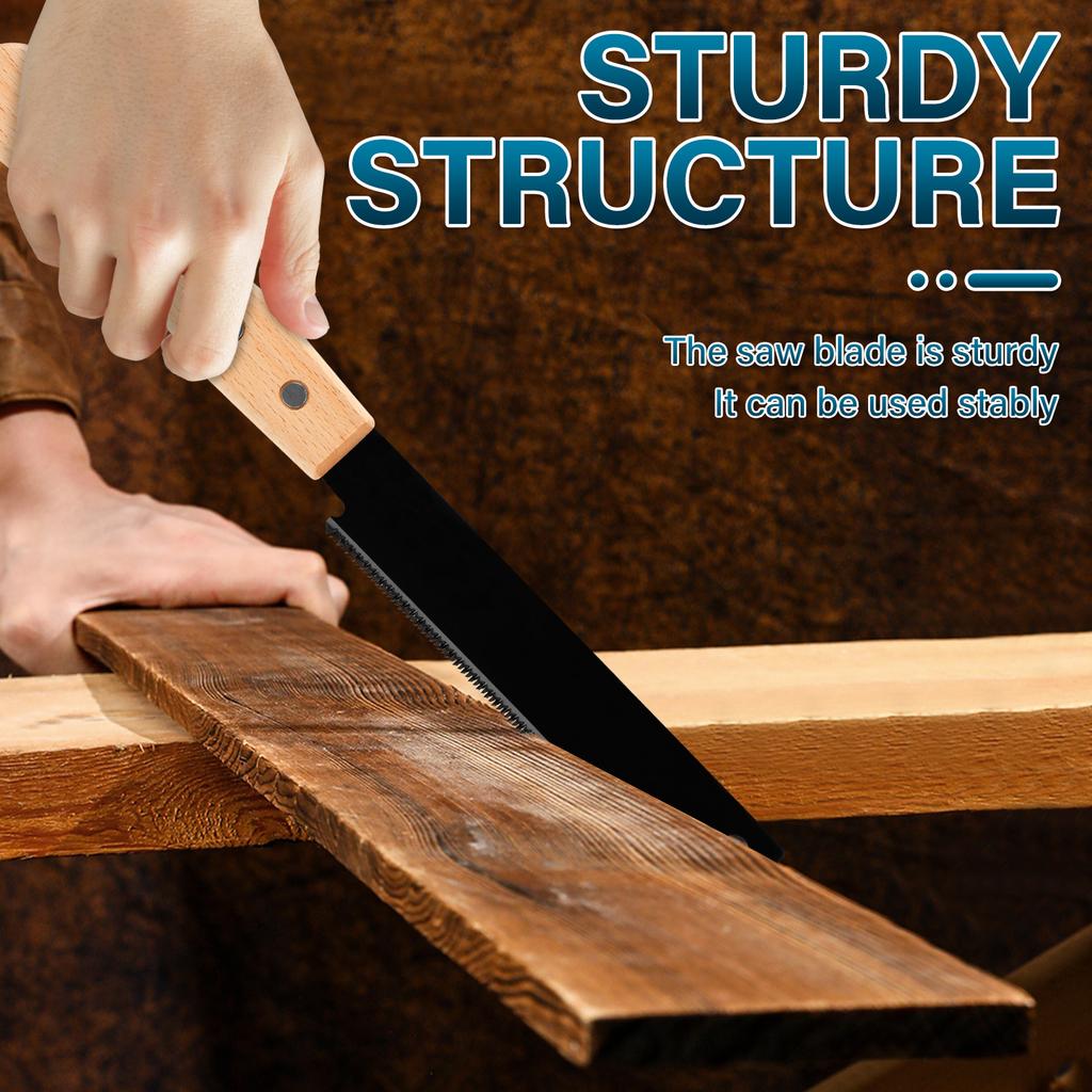 3PcsJapanese Style Hand Saw Single Double Sided Fine Tooth Wood Saw SK5 Steel Flexible Hand Saw Garden Hand Tool for Woodworking
