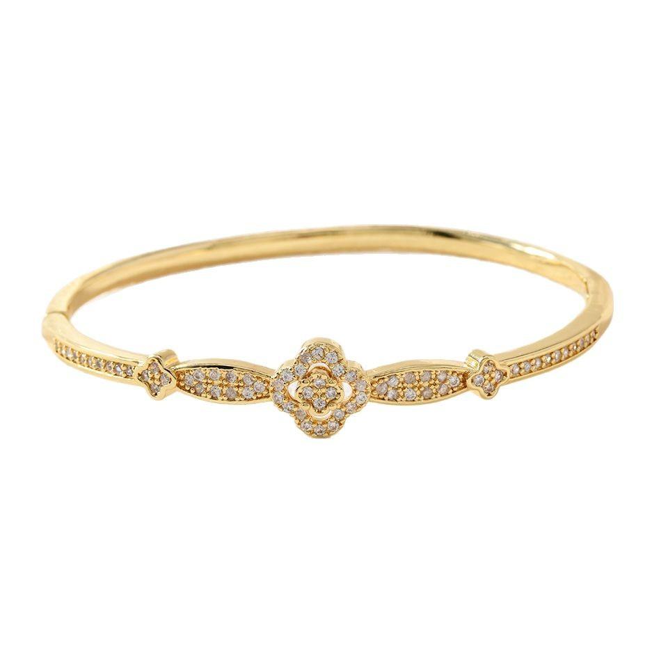 Kaleidoscope Micro-bead Edge Four-leaf Clover High-end Starry Sky Opening