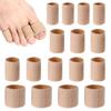Cybersnc 16 Pieces Toe Tubes 1.18 Inches Cushion Tube Corn Pads for Toes Sleeves Soft Gel Protectors for Cushions Corns Blisters Calluses 3 Size (La