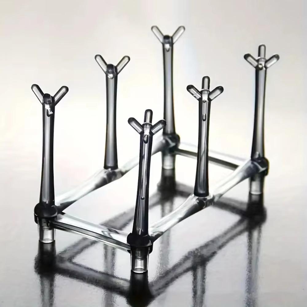 Creative Acrylic Cup Holder Hanging Adjustable Cup Drying Rack Retractable Coffee Cup Holder серый