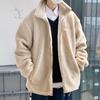 Lamb Wool Jacket Men's Autumn and Winter Thickened Lamb Wool Stand-up Neck Cotton-padded Jacket Loose Tide