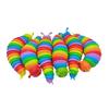 Stress Relief Slug Fidget Toy Articulated Stretch Caterpillar Sensory Toy Portable Travel Bendable Colorful Worm Toy Party Favors