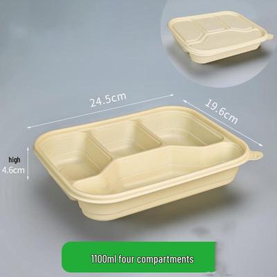 Zhui Tubao Disposable Corn Starch Bento & Meal Prep Boxes (50-pack)