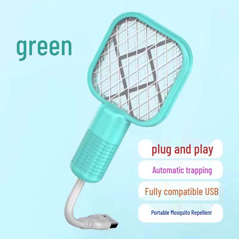 

Portable Rechargeable Electric Mosquito Swatter: Radiation-Free, Durable & Long-Lasting with Automatic Repellent Feature for Home & Car