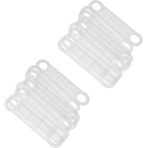 100PCS 100mm Transparent Coloured Hanger Slipcovers Anti Slip Silicone Protection Garment Hanger Bar Anti Slip Stickers Suitable for Wooden or