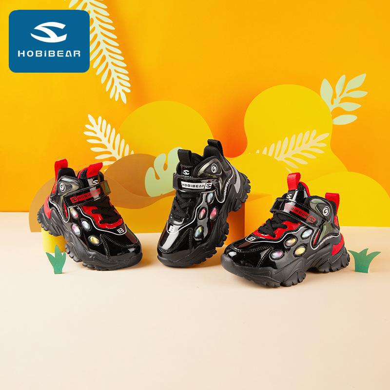 

Кожаная спортивная обувь Hobibear для мальчиков и повседневная обувь для детей среднего школьного возраста