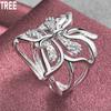 925 Sterling Silber Schmetterling AAA Zirkon Ring Exquisite Charme Mode Hochzeit Schmuck