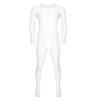 Shengrenmei Uomo Trasparenti Sottili Maniche Lunghe Girocollo Senza Cavallo Con Piedi Elasticizzati Body Collant Calze Integrali