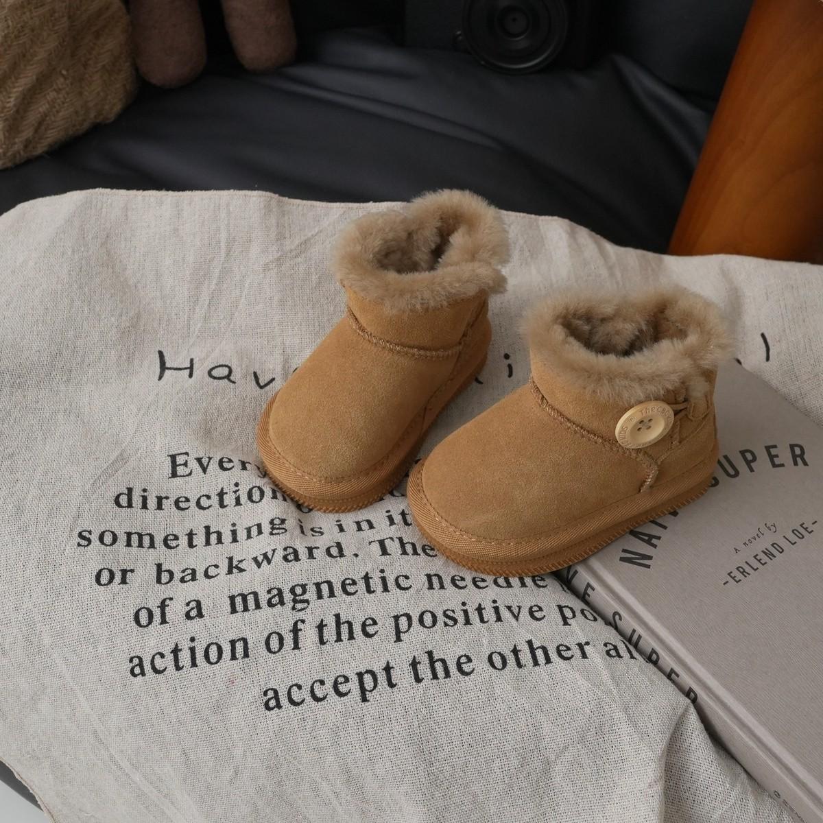 

XSHX Australian Buttons retro children s snow boots for men and women with thickened functions in winter [Wenzhou Shoes] 19