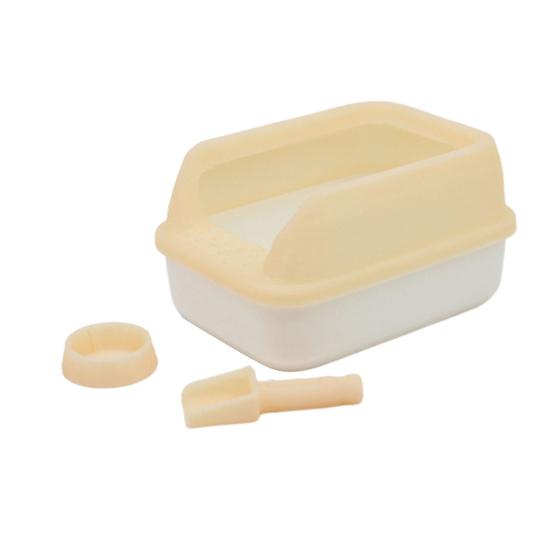 3Pcs Mini Cat Litter Box Set for 1:12/1:6 Doll Houses Handcrafted Food Bowl Tiny Scoop Miniature Scene Model Doll Home Decoration Toy