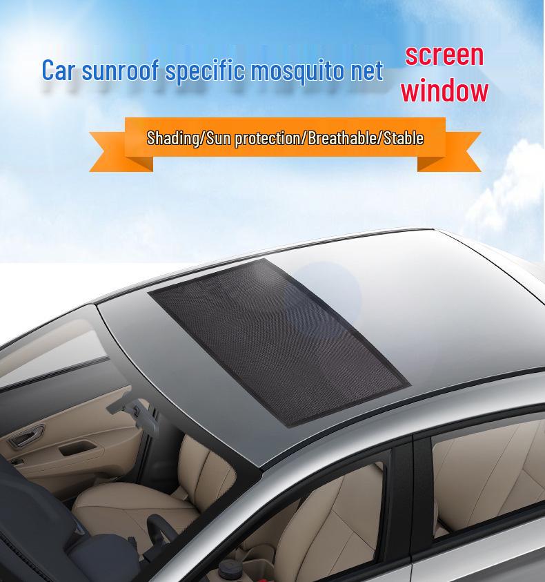Magnetic Mesh Sunroof Sunshade: Anti-Mosquito, Light-Blocking, UV Protection Curtain